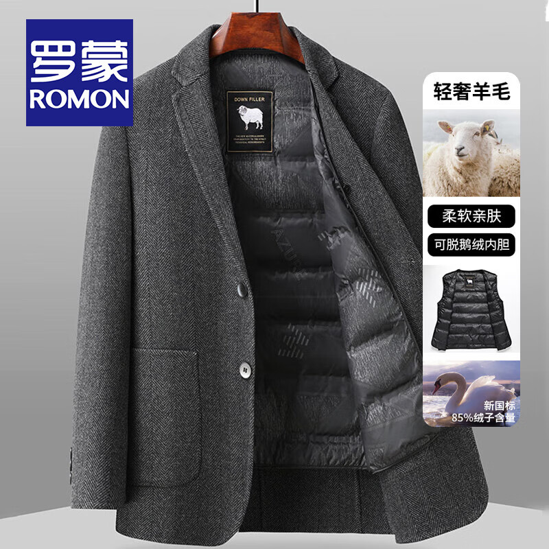 ���ڲ��������ɣ�ROMON������˫����ë��������ʿ�ɲ�����ڵ��ﶬ���������е���װ������ 9230-1���ɫ (�ɲ�����ڵ�) XL /180�� 499.68Ԫ