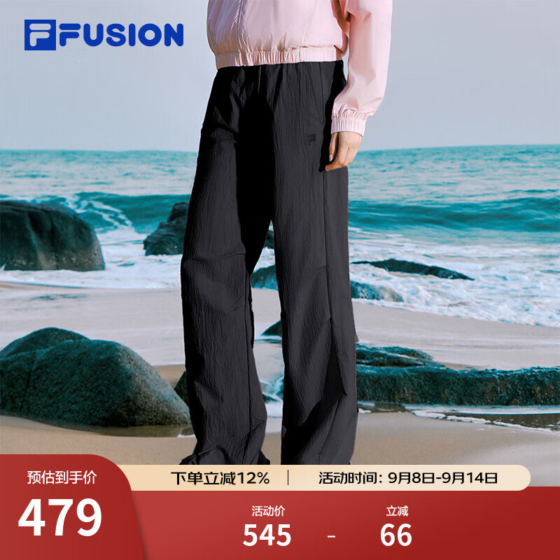 FILA FUSION��ֳ�����֯����Ů2025�ļ��¿����п��ɹ�װ���ȿ� ����ɫ-BK M 165/66A/M