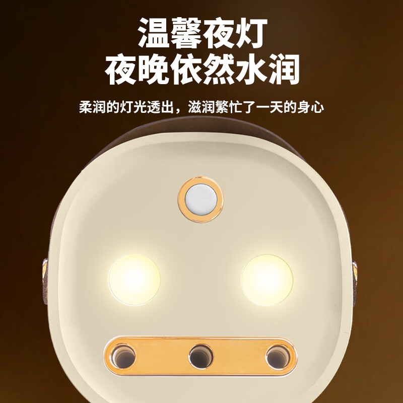 爱尼维(Ainiwi)加湿器家用桌面加湿机智能大容量香薰机静音大雾量办公室增湿器 三孔喷雾+夜灯【USB充电款】