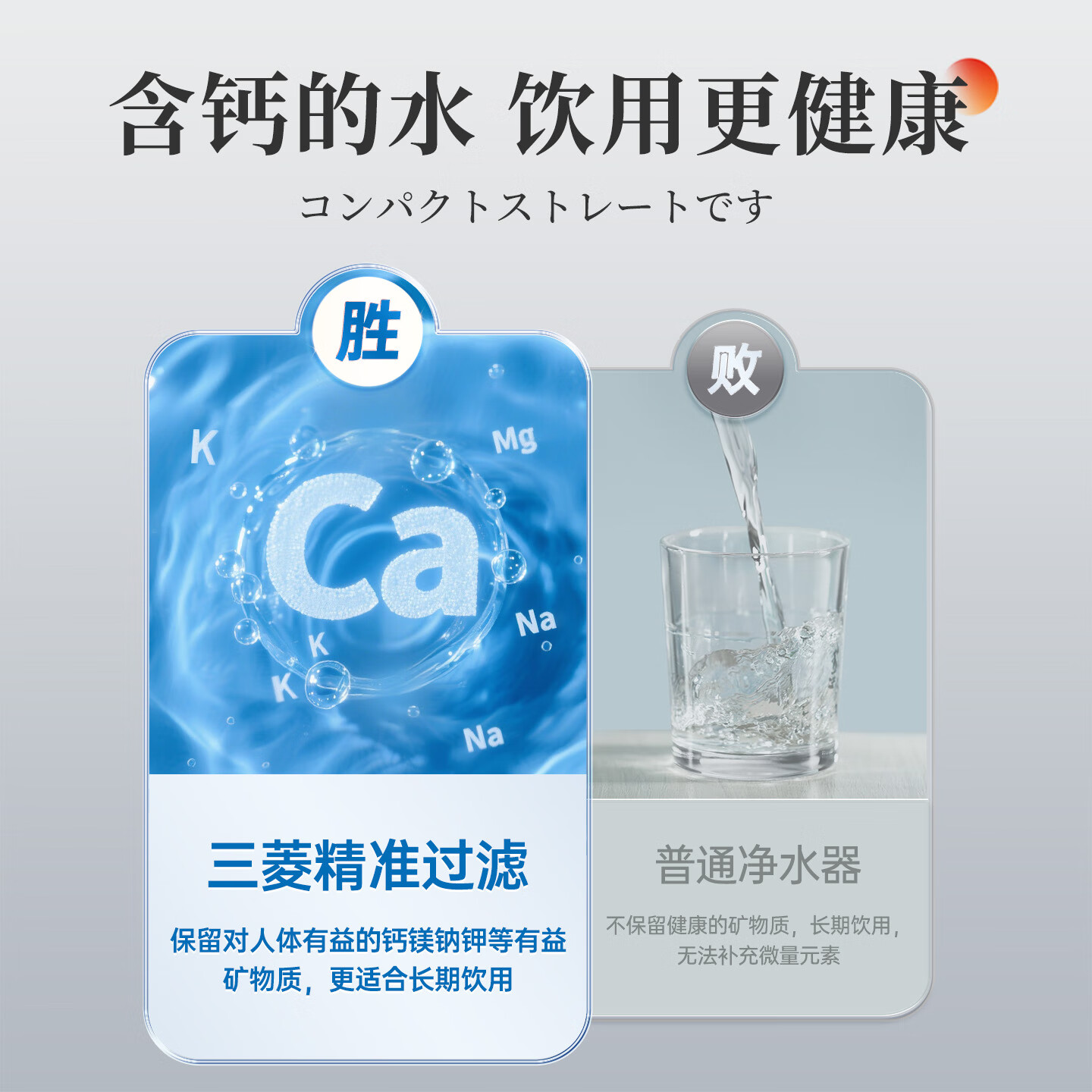 可菱水新款水龙头净水器 家用除菌直饮滤水器MD111厨房自来水前置过滤器三档出水滤芯可视化日本原装进口 【日本制】三芯装-约用一年半