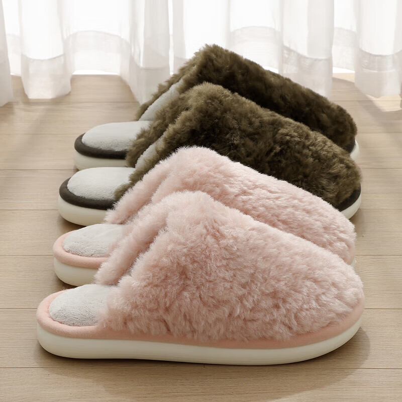 FZT棉拖鞋女款秋冬季2025新款毛绒室内家居加绒保暖防滑抗菌防臭拖鞋 粉色【主图款】 36-37 内长22.5cm