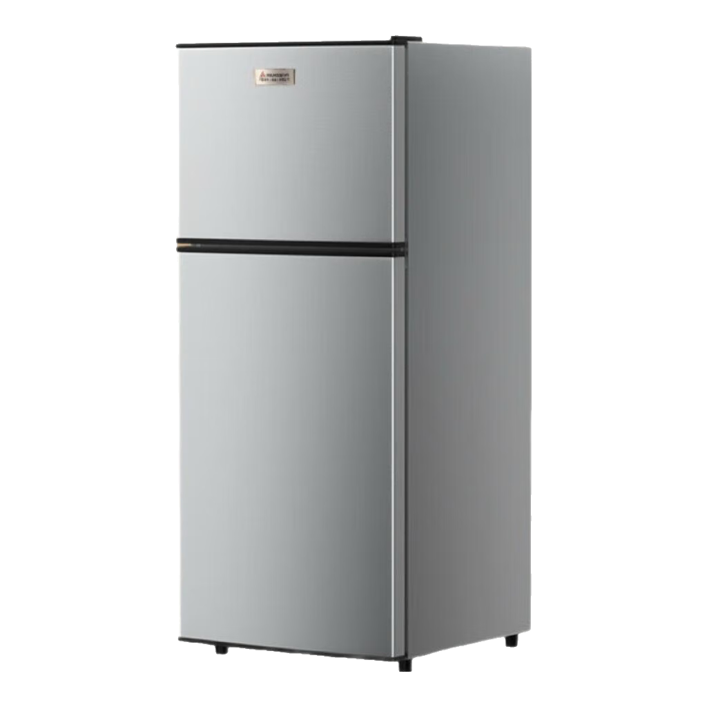 三菱小冰箱家用迷你小型冷藏冷冻宿舍出租房双门办公室电冰箱一级能效 59CK138银色【三天约一度电】