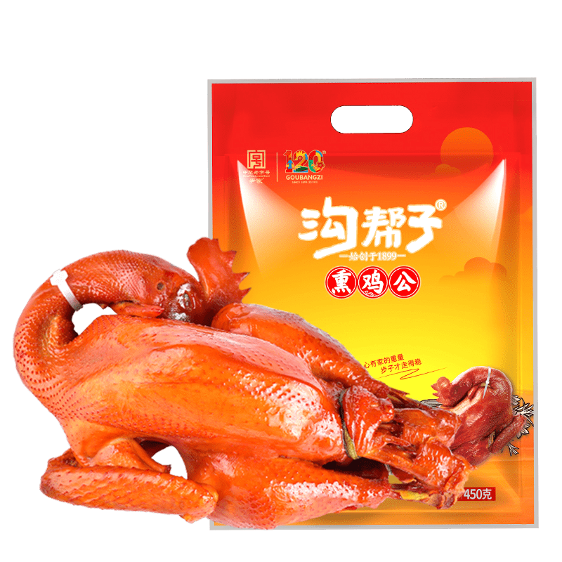 胖东来品质沟帮子熏鸡熏鸡公450g 袋装（非整只） 直发 锦州特产 熏鸡公450g(非整只)