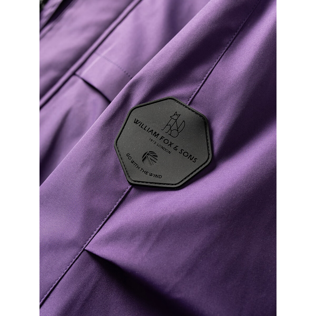 William fox&sons新型三防户外面料人体工学立体裁剪机能轻户外男女同款仿冲锋夹克 鸳鸯紫【防水外壳 可拆卸羽绒内胆】 M /48