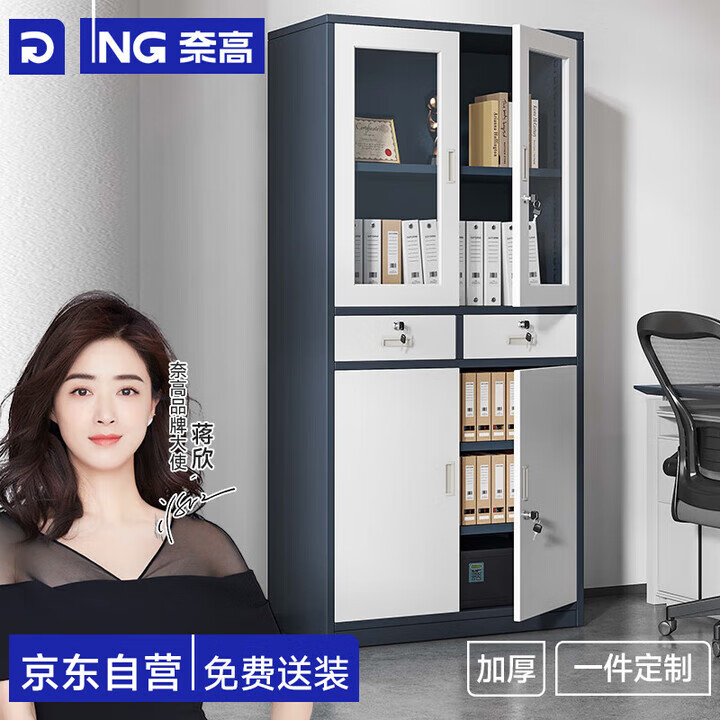 奈高文件柜办公柜钢制铁皮柜办公室资料柜档案员工柜财务凭证柜储物柜
