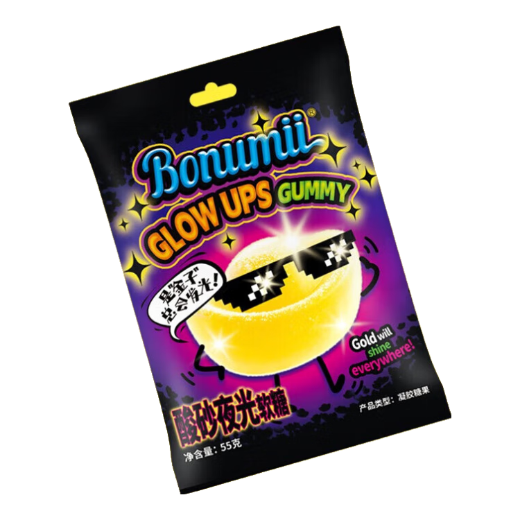 宝奴咪夜光糖 55g*2袋 软糖 超酸 提神 儿童休闲零食礼物