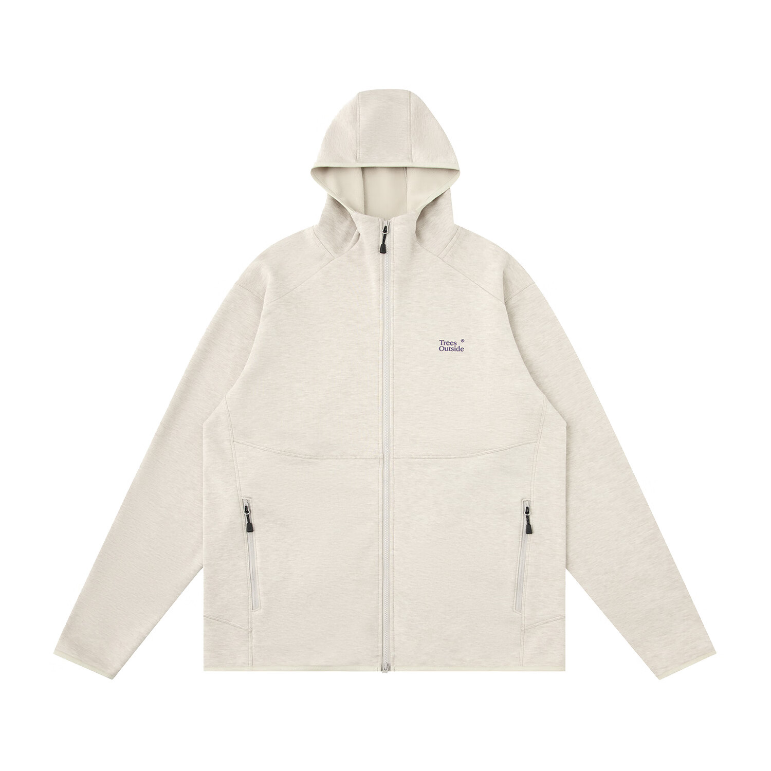 warmtreesTreesOutside羊毛莱赛尔混纺针织连帽夹克秋冬季时尚外套运动上衣 漫暮黑 L