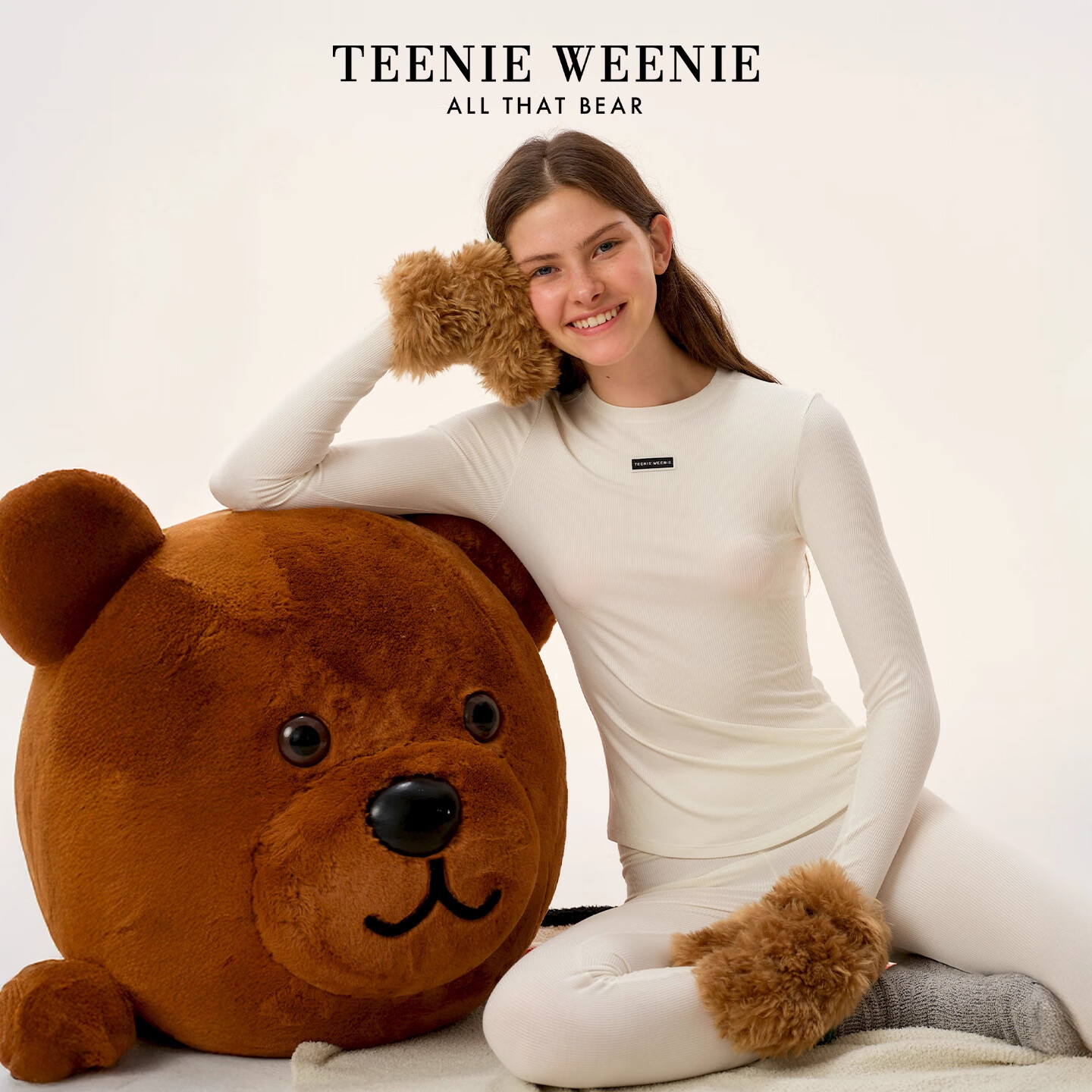 Teenie Weenie小熊蚕丝女士肌底衣T恤保暖内衣女秋衣修身上衣打底 月光白 【保暖上衣】暖绒小筑小熊 M 京东折扣/优惠券