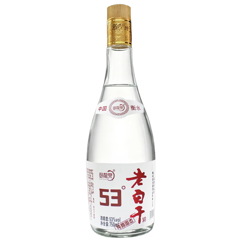 衡大老白干卧龙泉衡水特产老白干53度老白干香型白酒 高梁酒口粮酒 53度 750mL 1瓶 -单瓶（尝新推荐）