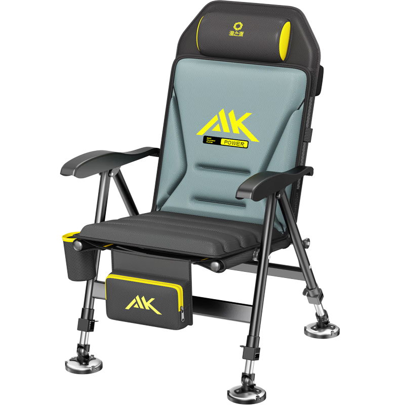 漁之源釣椅釣魚椅折疊多功能歐式釣魚椅子多地形野釣便攜可躺釣凳座椅 【航空鋁材 加寬舒適】鋁鎂配件(升級套餐)