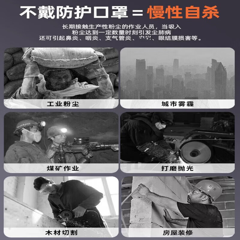 贝因维丝口罩n95防粉尘工邺业 100片白色 7层活性炭成人KN带阀95+海绵条+独立包装