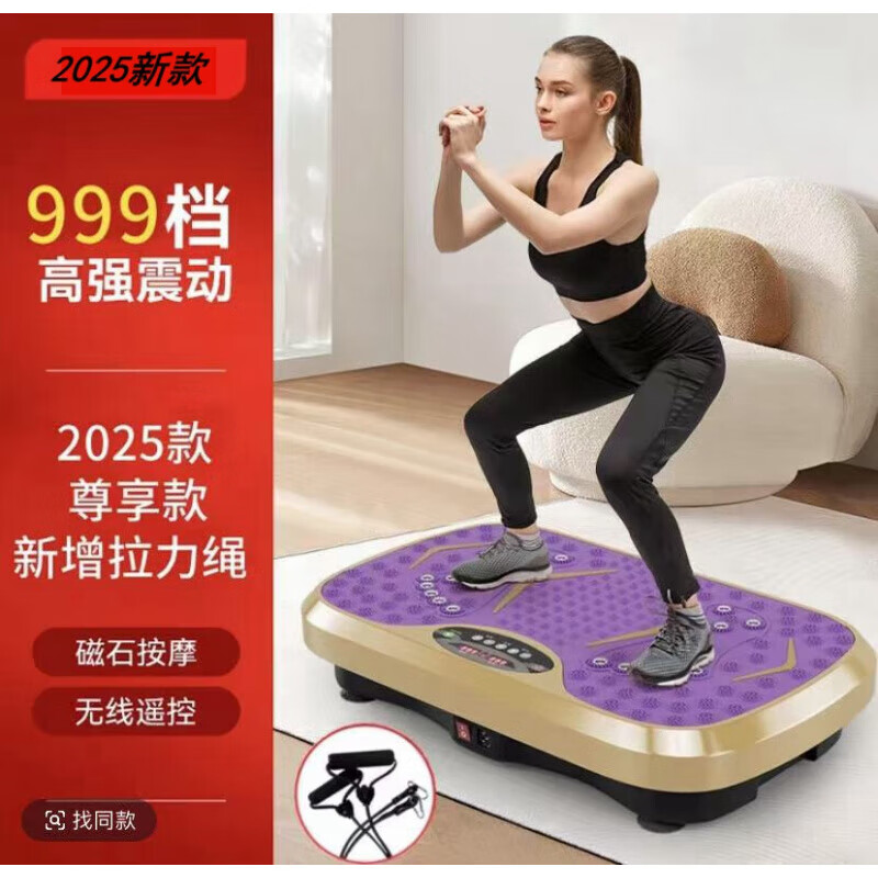 阿沙姆甩脂机抖抖机懒人机瘦肚子神器腰部赘肉燃脂震动律动机 2025升级 2025升级款_999档位_富贵紫