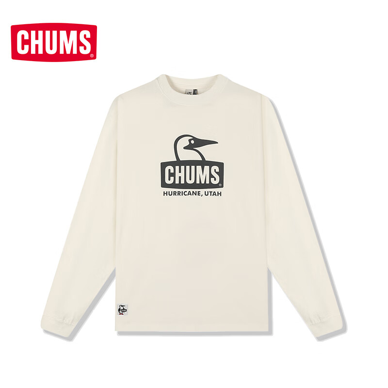 CHUMS洽洽鸟户外运动卫衣休闲T恤男女同款打底衫长袖T恤秋季新款 CH01-2667-G101 XL (180)