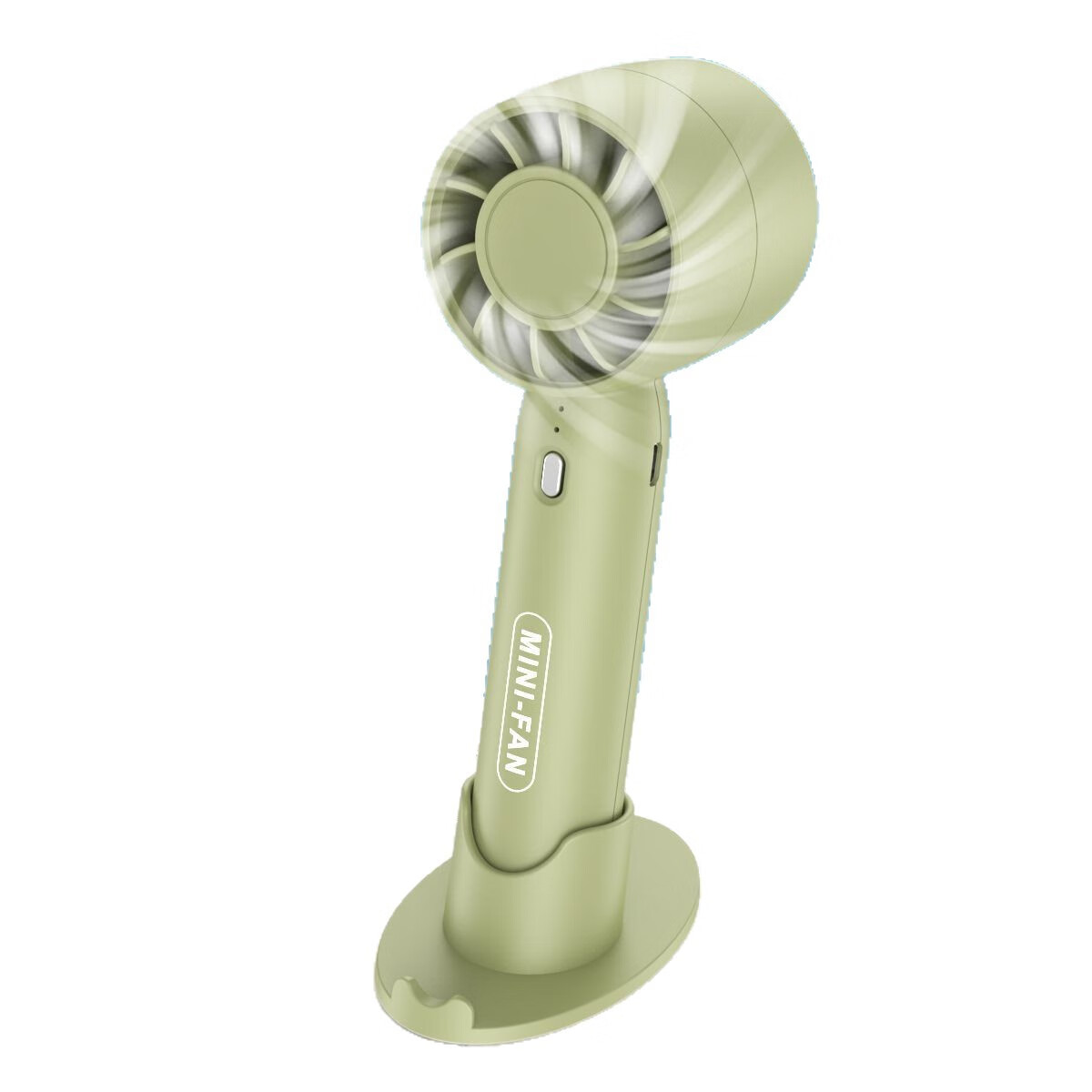 手持便携式随身涡轮静音桌面户外风扇 涡轮手持风扇-白色-1个(盒装 15.5*5cm