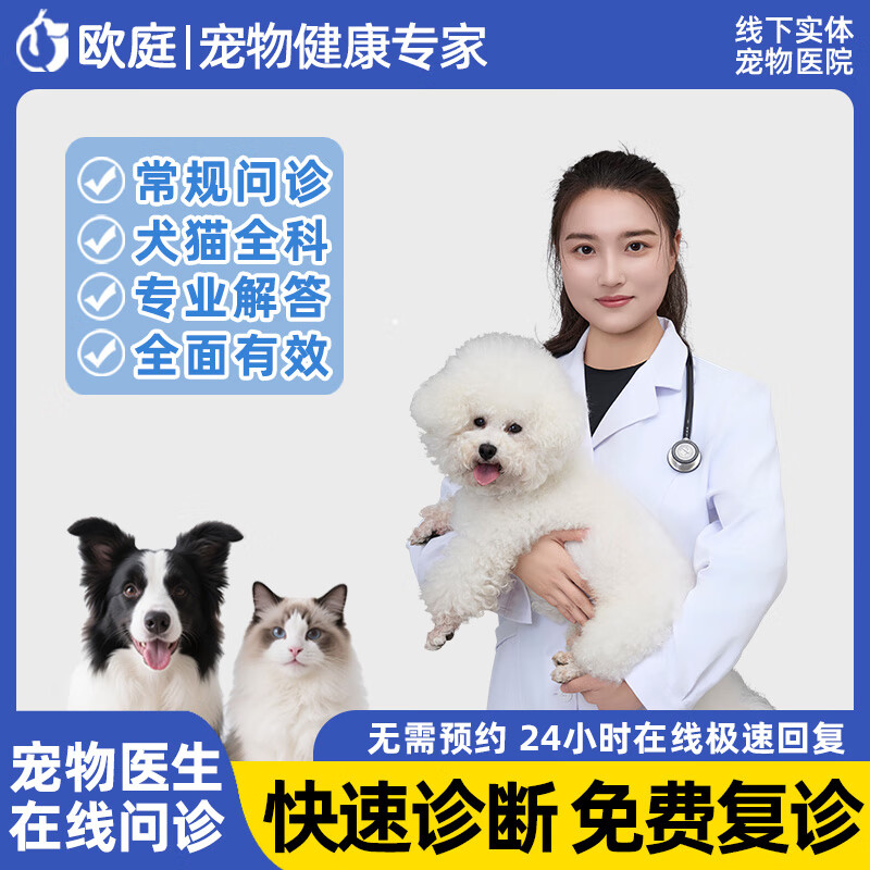 欧庭宠物医生兽医问诊24小时宠物医院在线咨询猫咪狗看病线上医疗服务 【常规问诊】24小时咨询 国家认证兽医/专业诊疗资质