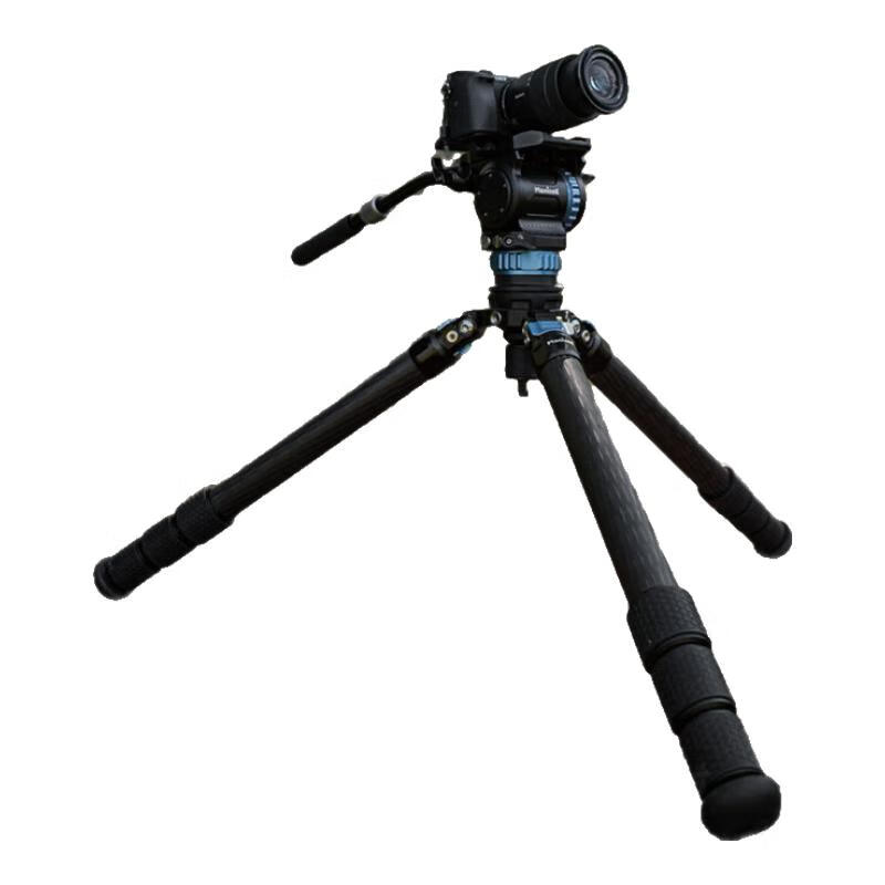 仕宏动平衡液压云台6档8kg摄像机稳定器专业单反相机摄影三脚架云台 蓝色色液压云台+三脚架