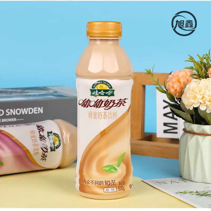 娃哈哈呦呦奶茶蜂蜜奶茶饮料500g经典原味 蜂蜜呦呦奶茶原味500g*3瓶