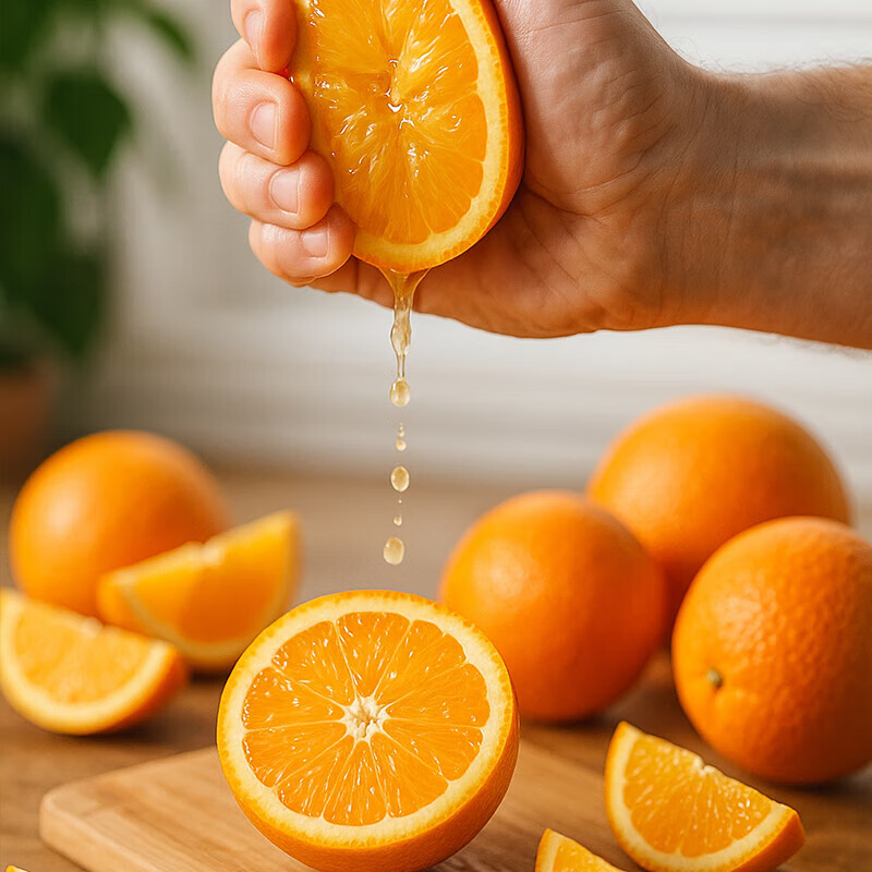 东鲜丰 赣南脐橙 江西橙子新鲜现摘水果脐橙时令生鲜水果甜橙 净重4.5斤精品果【70-80mm】