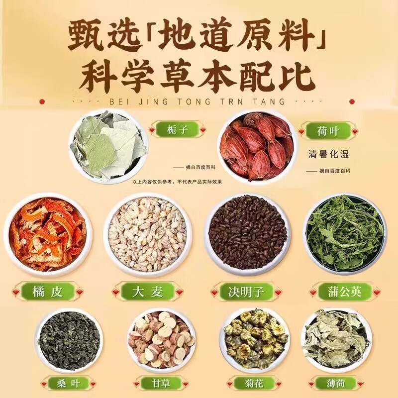 朕皇同仁堂菊花栀子薄荷茶冰糖栀子菊花山楂消暑降火办公室坐班养生茶 【1盒体验装】40包/盒