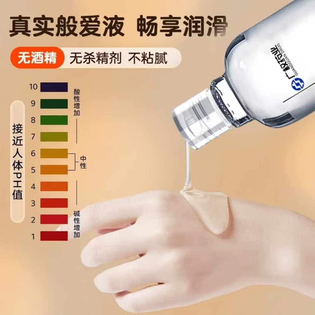 广权药业润滑液润滑油私处房事用增强欲望免洗可舔持久夫妻同房人体润滑油 芦荟玻尿酸润滑液300ml成人