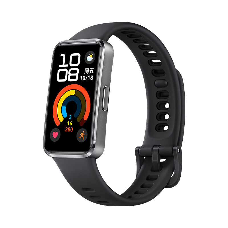 华为（HUAWEI）10NFC智能手环充电运动血氧睡眠监测彩屏触控实时心率泳姿识别离线扫码男女士情侣长续航心律提示 NFC版羽砂黑铝合金表壳 晒单有礼-送精美表盘