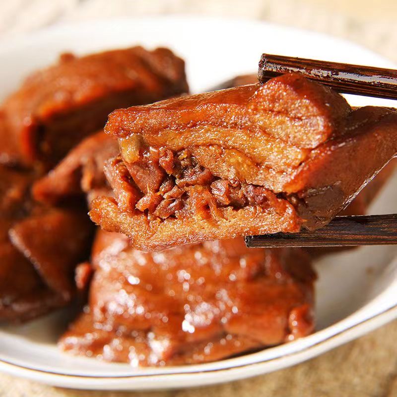 宏香記手撕牛肉豆脯五香豆干解饞零食豆腐干素肉福建特產(chǎn)休閑小吃 【五香味】*250g