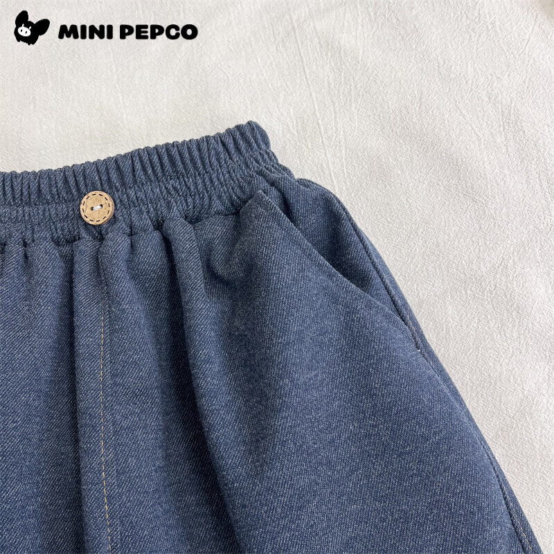 小猪班纳（PEPCO）儿童牛仔裤童装秋装男女童裤子春秋新儿童休闲宽松牛仔裤灯笼裤 拼接牛仔裤 150 cm(身高135-145cm)