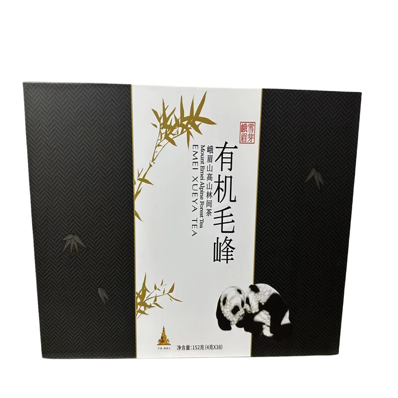 峨眉雪芽2025新茶 有機(jī)茶 綠茶 禮盒裝 峨眉山有機(jī)毛峰152g 152g 峨眉有機(jī)毛峰152g(4g*38)
