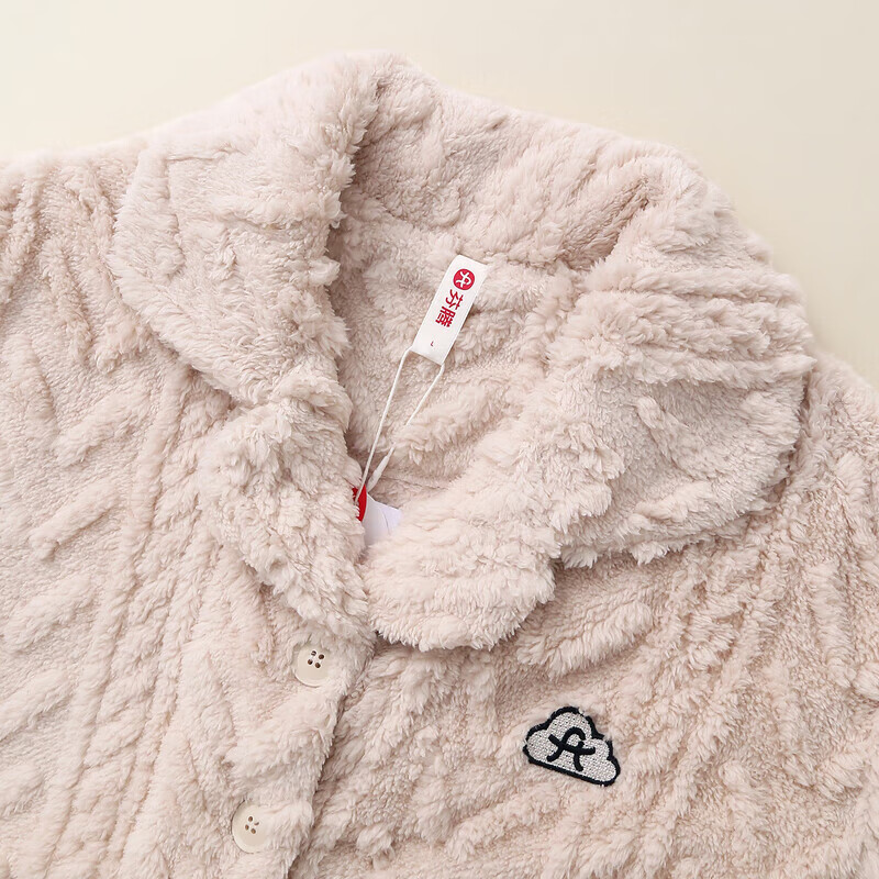 芬腾珊瑚绒睡衣男女士秋冬季套装保暖法兰绒加绒加厚休闲家居服冬天 FJ26940693燕麦 【单女款】 L 建议:女110-124斤,男126-146斤