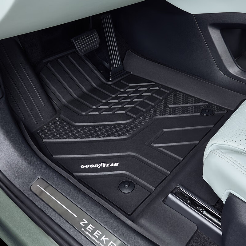 固特异（Goodyear）适用于极氪001脚垫2021-25款ZEEKR全TPE高边环保防水 黛尼斯毯