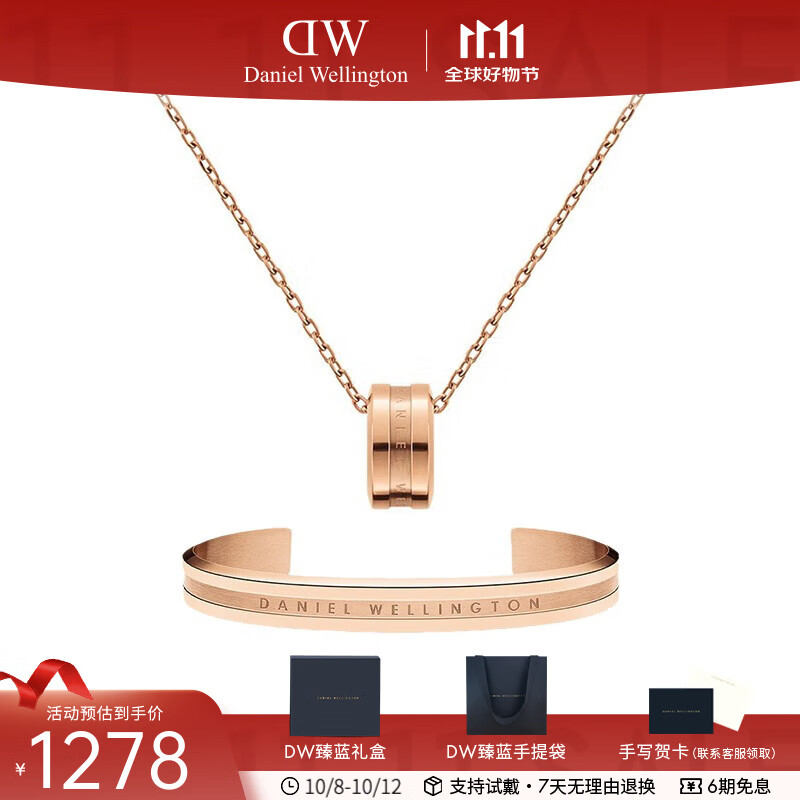 丹尼尔惠灵顿（DanielWellington） dw项链 经典圆环可调节延长时尚饰品 生日礼物送女友 DW004001