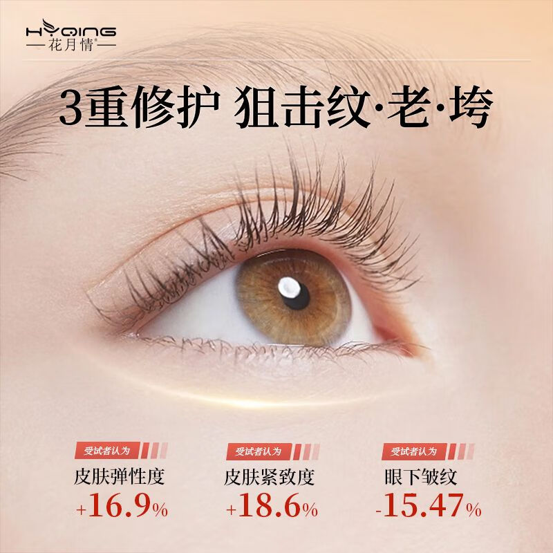 花月情多维重组胶原抗皱紧致眼霜精华油 修护淡化黑眼圈眼袋细纹 多维抗皱紧致眼霜15ml一盒装