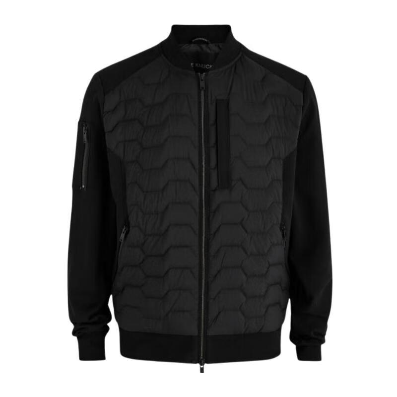 Moose Knuckles男士羽絨服保暖防風(fēng)鴨絨絎縫立領(lǐng)長(cháng)袖冬季通勤外套輕薄簡(jiǎn)約 黑色 均碼 |L