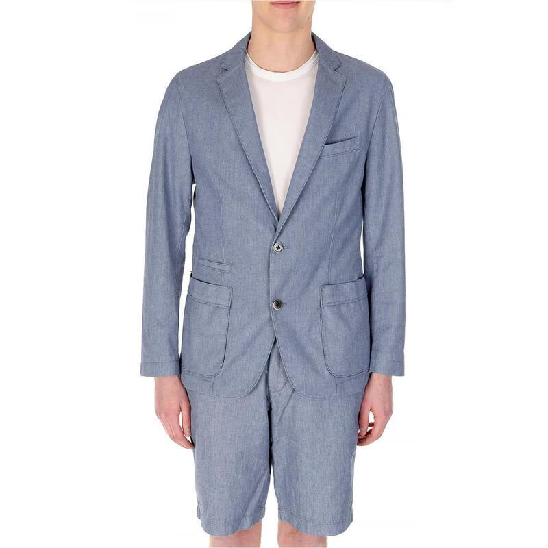 BOSS男士西装透气舒适棉质浅蓝商务休闲夹克简约 蓝色 均码 |IT50