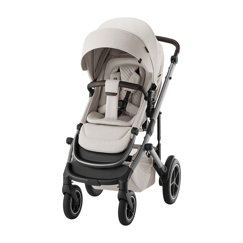 寶得適（BRITAX）Smile5Z Lux嬰兒車坐臥輕便雙向高視角嬰兒嬰兒車神器 荷蘭乳酪白