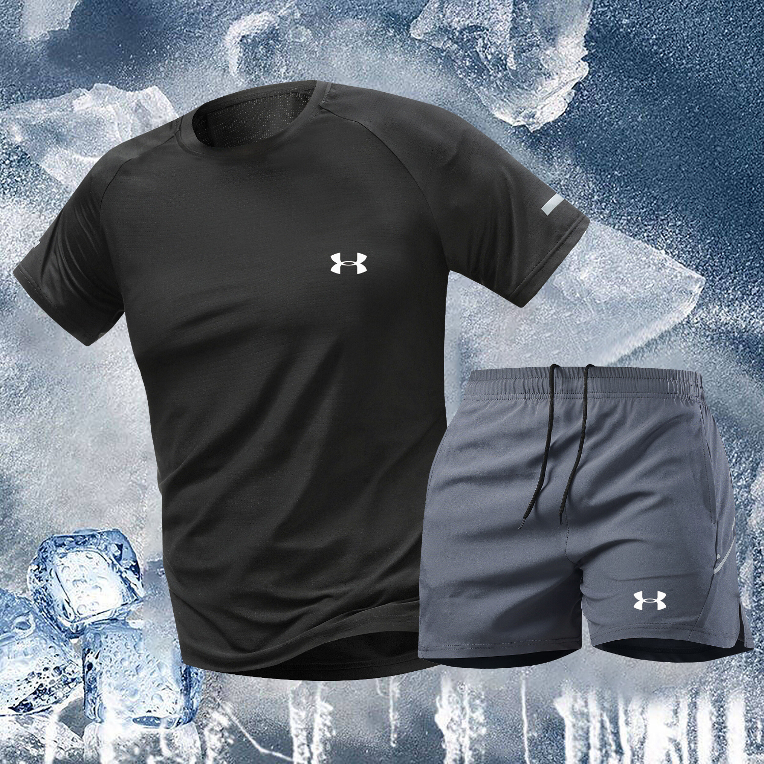 安德玛刺绣logo秋冬新款男士纯棉运动裤休闲宽松大码卫裤针织纯色长裤子 咖啡色冬季加绒款 5XL 建议体重200-220斤