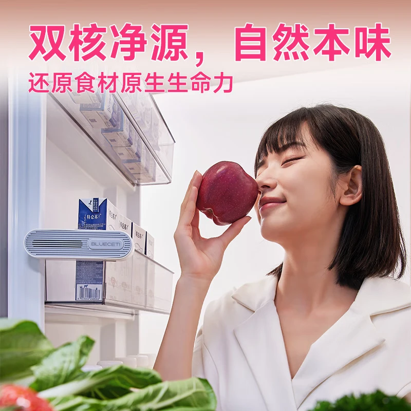 蓝力鲸冰箱除味器杀菌保鲜除臭便携式宠物除味去异味空气净化臭氧抑菌 标准款+1档控制+续航20天+一年质保