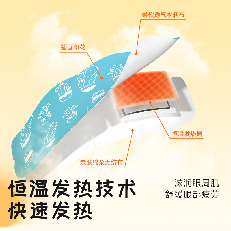 超亚热敷蒸汽眼罩眼疲劳护眼遮光睡觉发热敷眼罩睡眠遮光护眼罩 【多肉款无香型】60片组合装