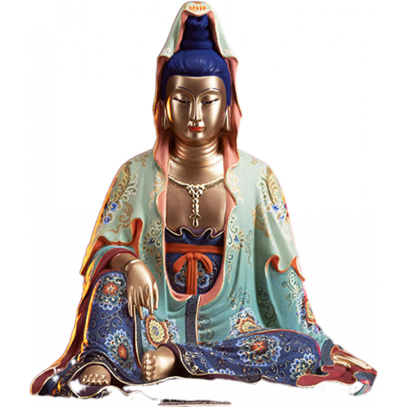 朱炳仁銅 坐觀音擺件佛像家居擺件家居裝飾品銅雕禮品