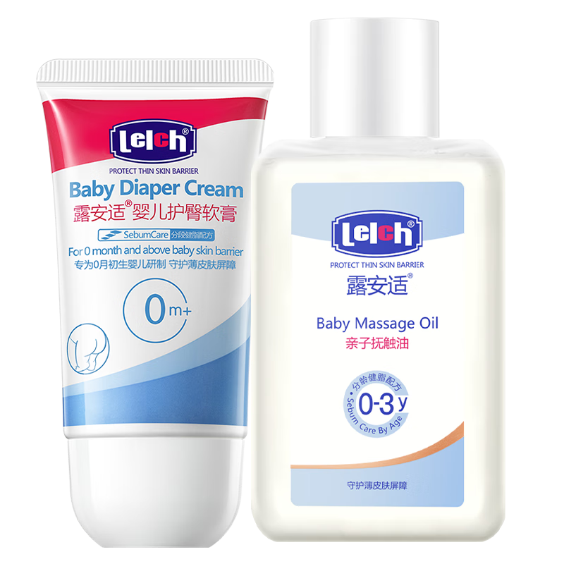 露安適（Lelch）護(hù)臀膏40g*1+親子撫觸油150ml*1