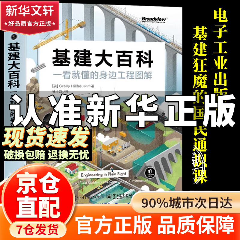 【官方正版】基建大百科：一看就懂的身边工程图解 透视图剖面图让人理解基建的用途与与原理，基建狂魔的国民通识课 我们的中国立体书 揭秘系列趣味科普立体书儿童3d绘本 趣味漫画物理化学100问 基建大百科