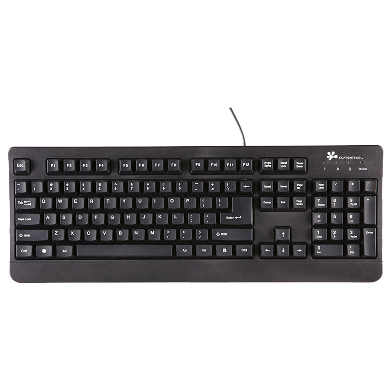 friendit 防水办公键盘  24键无冲 usb外接有线键盘 机械手感笔记本