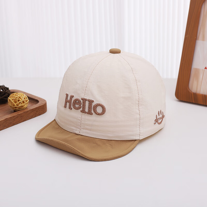Amerpin户外棒球帽鸭舌帽 A5725083 HELLO棒球帽-卡其色 帽围48-50cm 48元