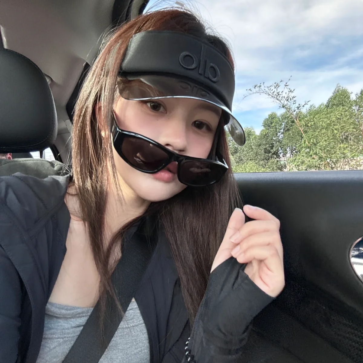 ALO YOGA正品美代购空顶帽日户外运动网球帽遮阳镭射防晒帽女UPF50+ 奢华黑 正品代购 专柜直邮 UPF50+