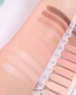 too cool for school韓國涂酷十色眼影盤(pán)杏桃粉紫低飽和新色03/04 01#peach plain-杏桃盤(pán)