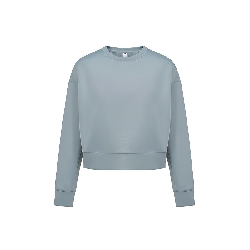 缓坡俱乐部 户外印花卫衣女 滑翔伞原创印花 空气层轻柔抗皱 短款 徒步露营 矿石灰 XL(175/96A)