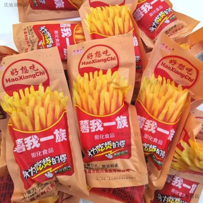 粗磨匠薯我一族薯条条辣棒麻辣80好想吃薯童年怀旧香脆小零食品空心脆
