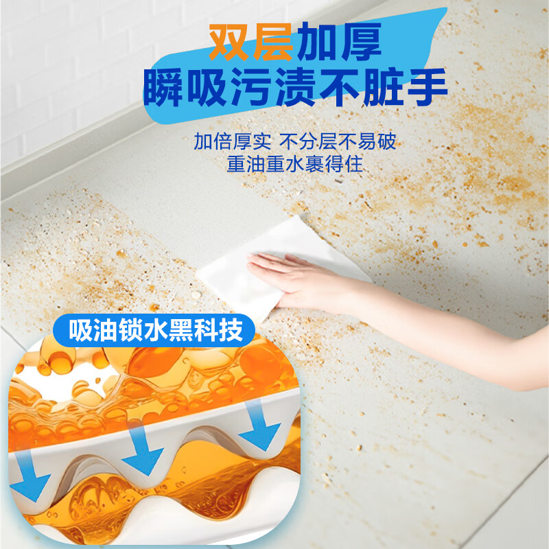 BLUEGUAN厨房纸巾家庭实惠装壁挂式大包厨房专用擦手纸吸油吸水厨房纸整箱 新品上市-限时赠挂钩 2层 400张*6提