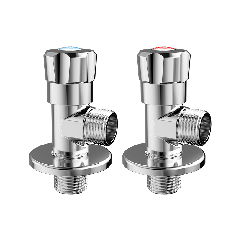 日丰角阀 精铜加厚陶瓷阀芯热水器三角阀冷热两用马桶八字阀厨卫配件 【1冷+1热角阀】4分出水