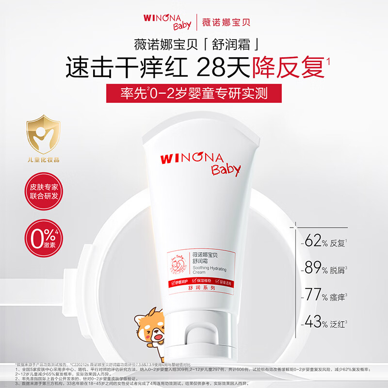 薇诺娜宝贝（WINONA Baby）【派样】四季特护霜婴儿霜保湿润肤乳滋润舒润霜10g*2 舒润霜10gx2